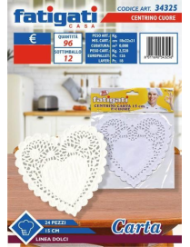 CENTRINO CARTA CUORE 15 CENTIMETRI 24 PEZZI