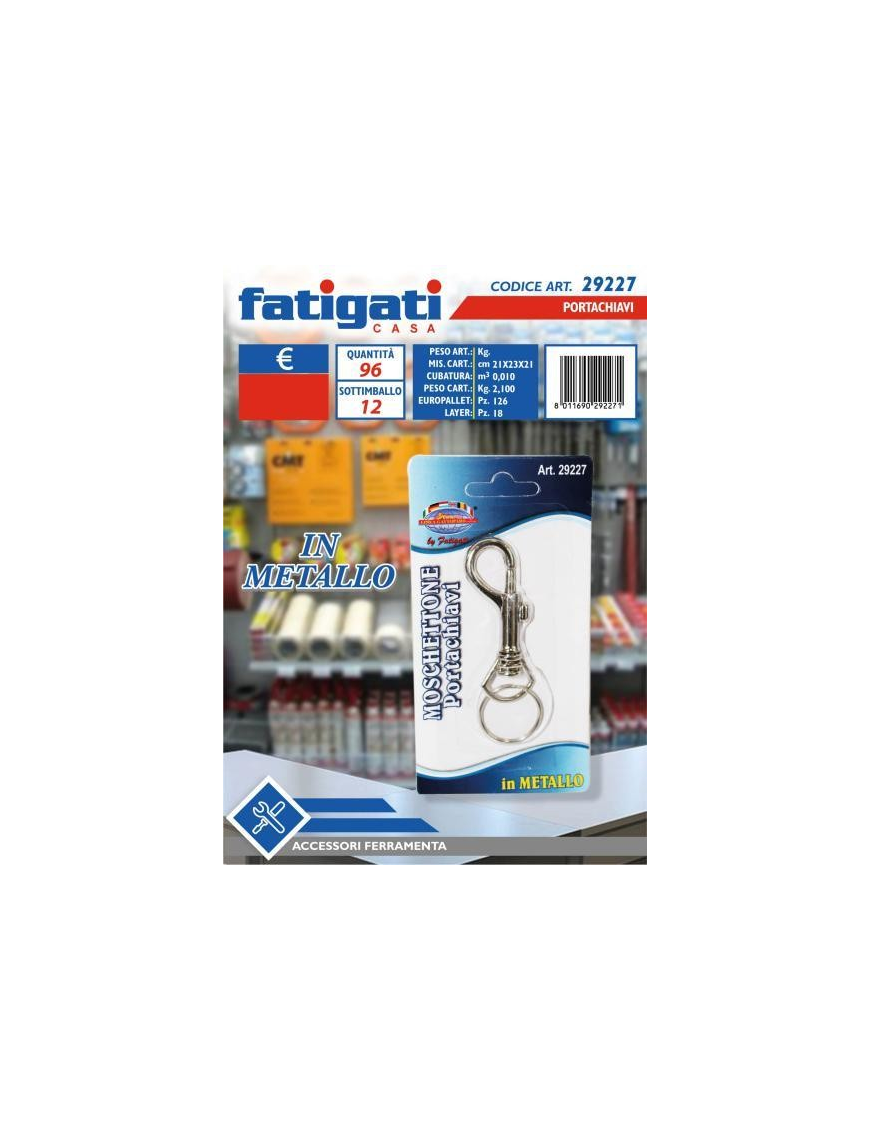 BRICO KEY RING WITH CARABINER