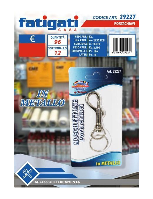 BRICO KEY RING WITH CARABINER