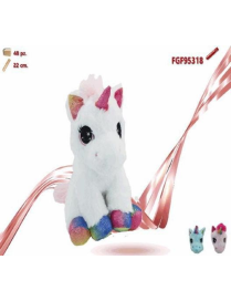 UNICORNO PELUCHE SEDUTO 22 CM