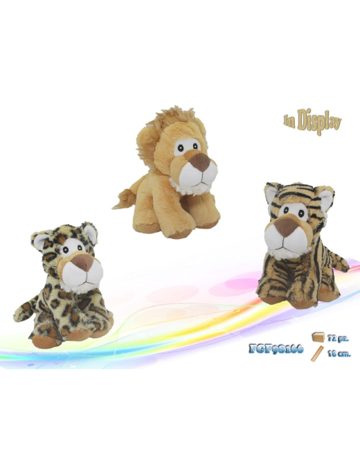 PELUCHE ANIMALI DELLA SAVANA ASSORTITI 18 CM
