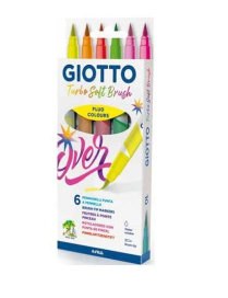 GIOTTO TURBO SOFT BRUSH FLUO 6 PEZZI