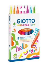 GIOTTO TURBO MAXI FLUO 8 PEZZI