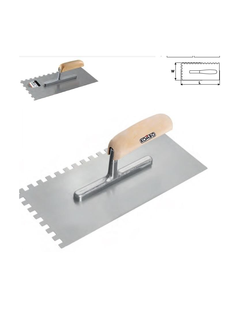 TOOTHED TROWEL 280x115 MM
