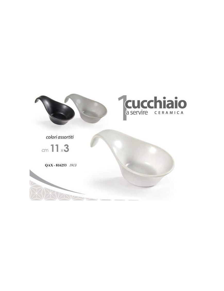 CERAMIC SERVING SPOON 11x3cm