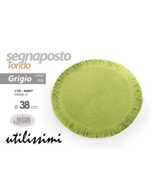 ROUND PLACEMAT 38cm GRAY