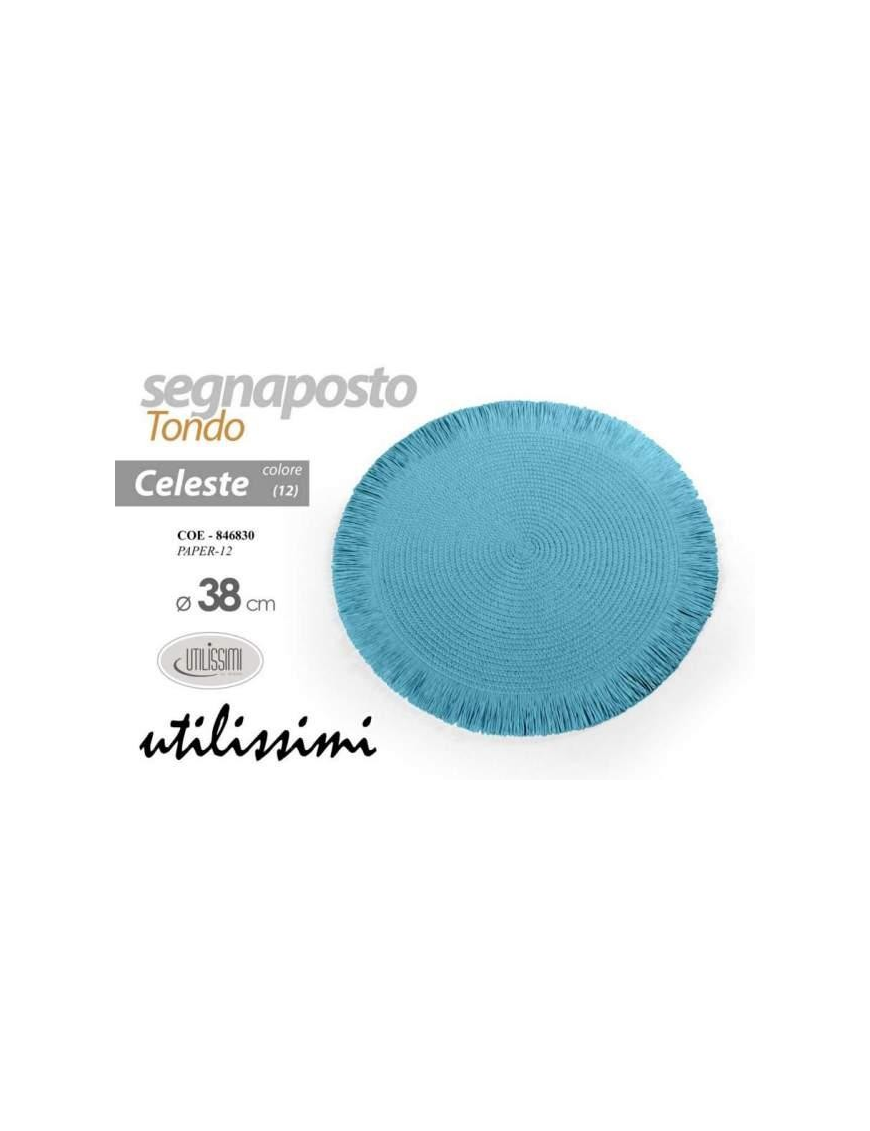 TOVAGLIETTA TONDA 38cm CELESTE