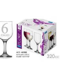 CALICI FLORI' ACQUA 320cc 6 pezzi