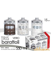 GLASS JARS 3 pieces 550ml