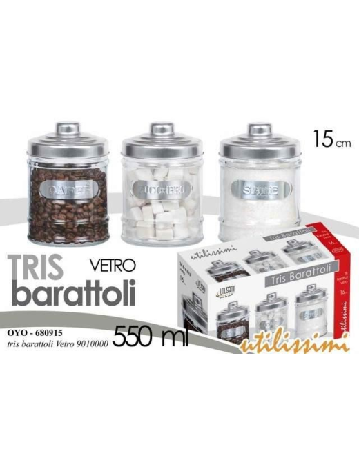 GLASS JARS 3 pieces 550ml