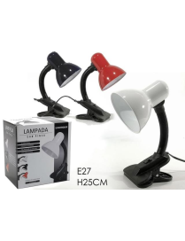 LAMPADA SCRIVANIA 25 CENTIMETRI CON PINZA