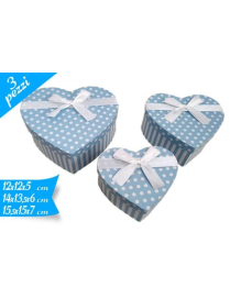 SCATOLA FIOCCO CELESTE CUORE 3 PEZZI