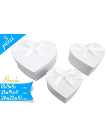 SCATOLA FIOCCO BIANCO CUORE 3 PEZZI