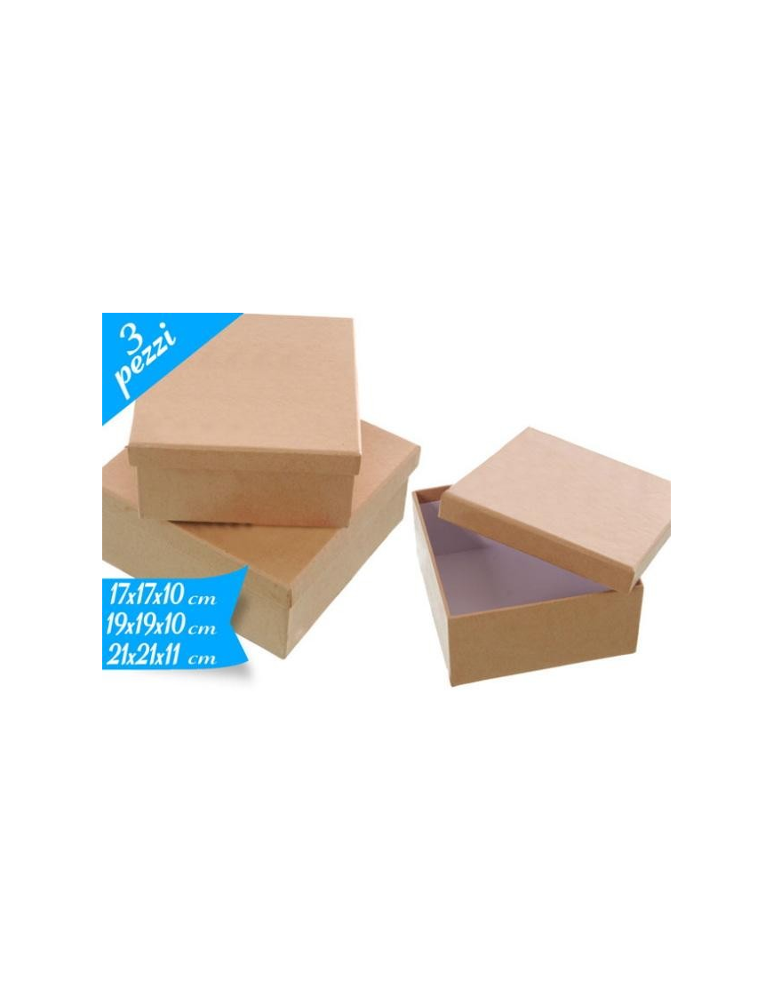 SQUARE HAVANA BOX OF 3 PIECES