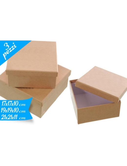 SCATOLA AVANA QUADRA 3 PEZZI