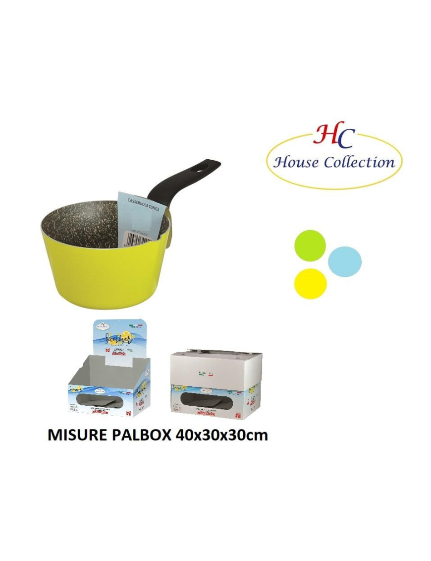 CASSERUOLA CONICA 1 MANICO 16cm spessore 1,2 MANICIm