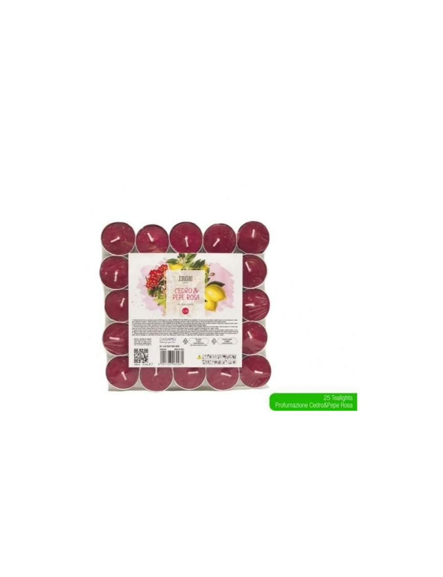 TEA-LIGHT 25 pieces CEDARePINK PEPPER