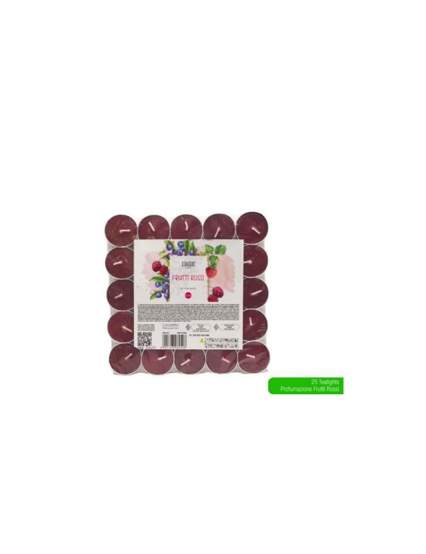 TEA-LIGHT 25pezzi FRUTTI ROSSI