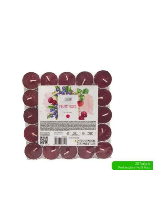 TEA-LIGHT 25pezzi FRUTTI ROSSI