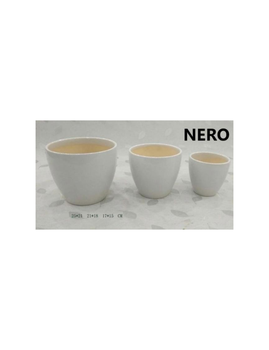 CACHEPOT TONDO LISCIO 3 PEZZI