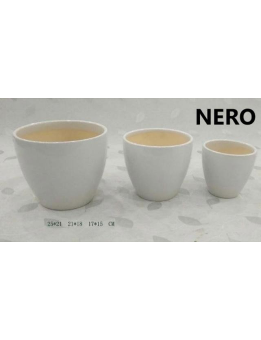CACHEPOT TONDO LISCIO 3 PEZZI