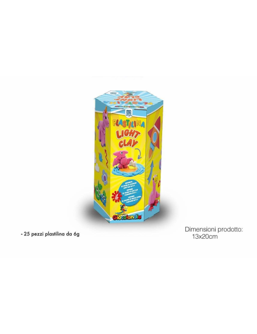 PLASTILINA LIGHT CLAY 25 PEZZI