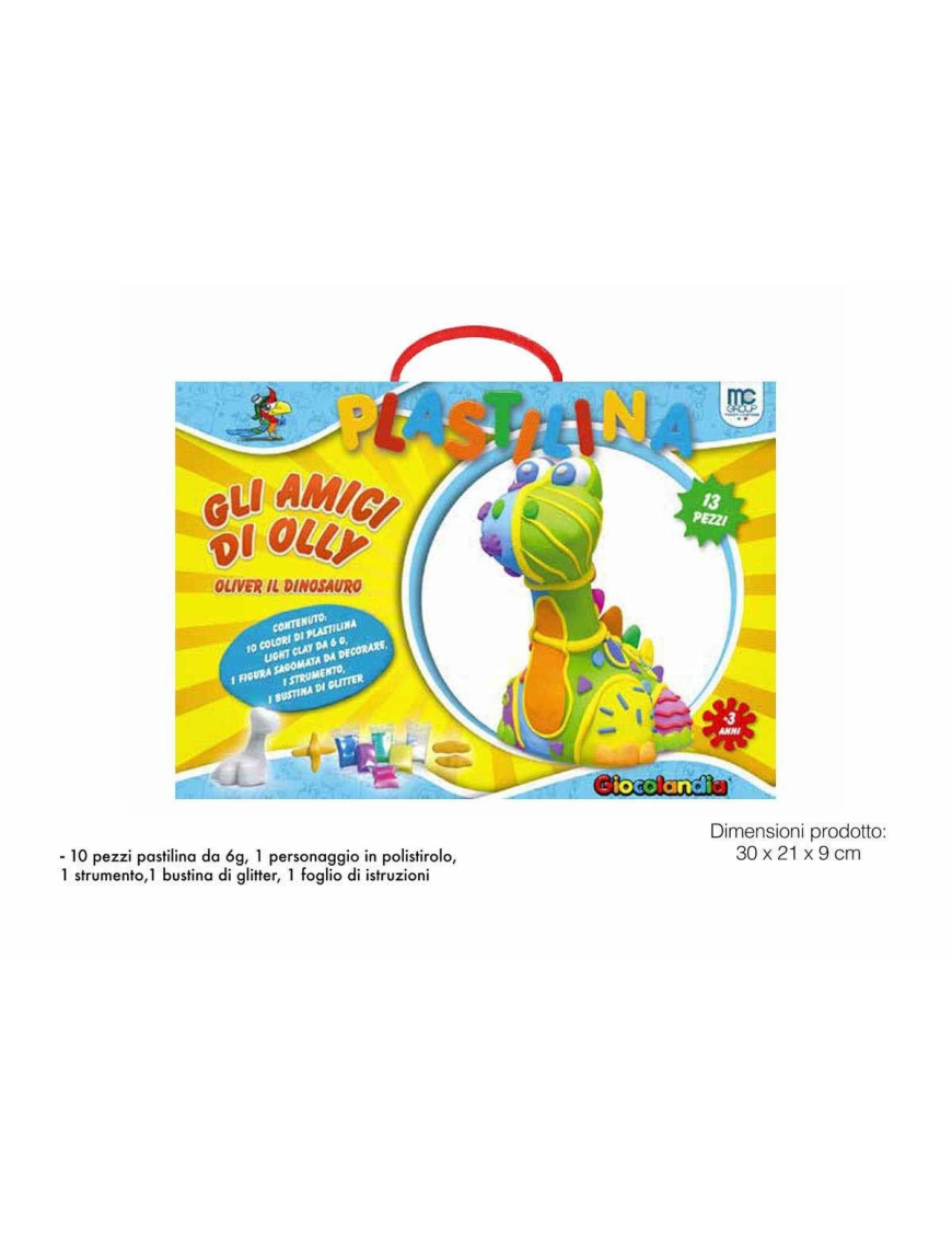 PLASTILINA LIGHT CLAY SET DINOSAURO