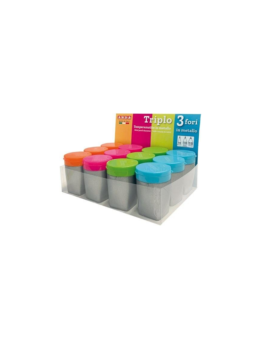 TRIPLE 3-HOLE PENCIL SHARPENER