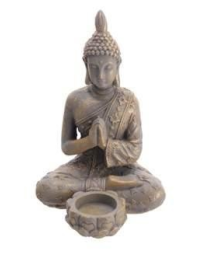 ZEN BUDDHA PORTA TEA-LIGHT 14 CENTIMETRI