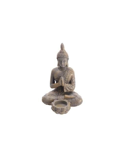 ZEN BUDDHA PORTA TEA-LIGHT 14 CENTIMETRI