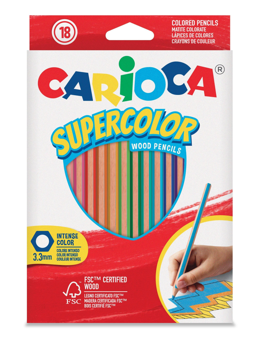 CARIOCA SUPERCOLOR Crayons 18 pieces