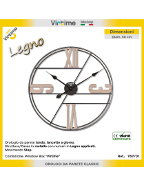 METAL WALL CLOCK DIAMETER 50 CENTIMETERS