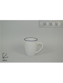 TAZZONE CERAMICA BORDO COLORATO 380 CC