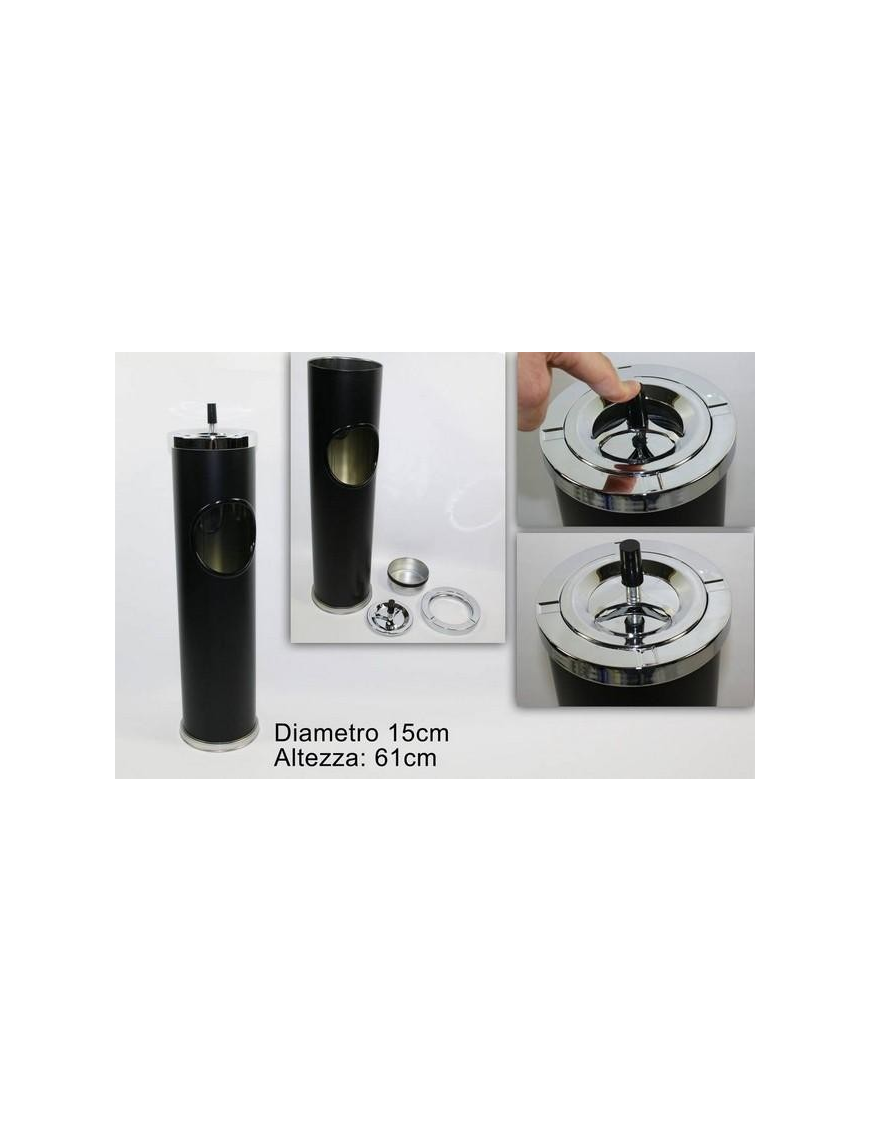 BLACK METAL ASHTRAY