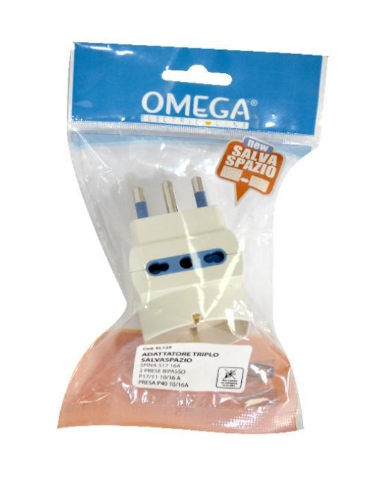 ADATTATORE SALVASPAZIO 10/16A+SCHUKO