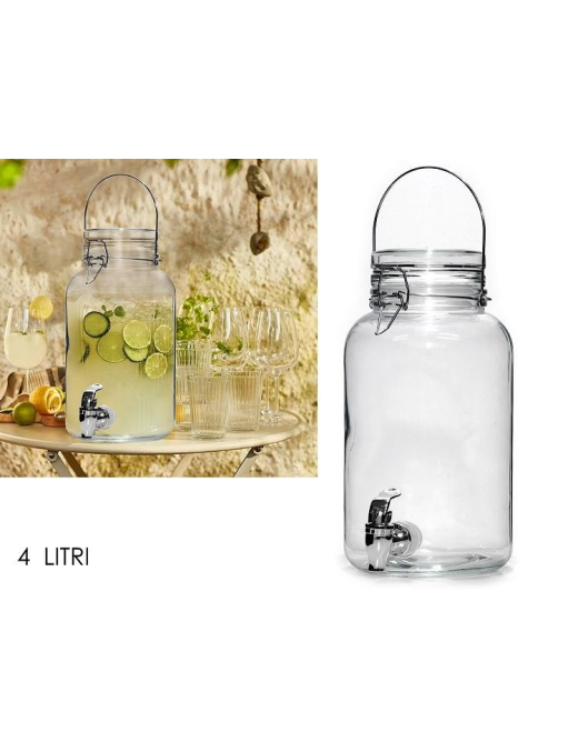 4 LITER GLASS DRINK DISPENSER