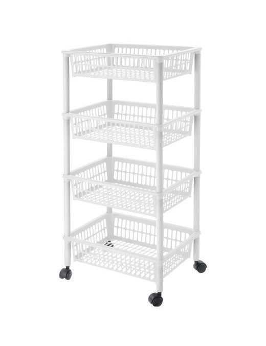 MITO TROLLEY 4 TIERS WHITE