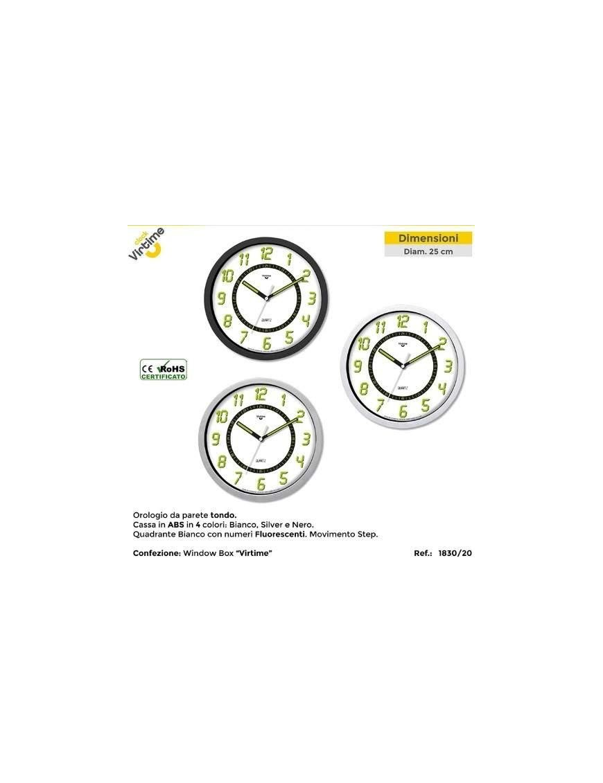 OROLOGIO PARETE ABS DIAMETRO 25 CENTIMETRI