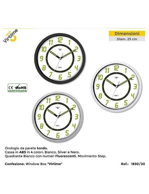 OROLOGIO PARETE ABS DIAMETRO 25 CENTIMETRI