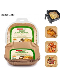 MOVIDA CARTA FORNO PER FRIGGITRICE 16x16 CENTIMETRI 50 PEZZI