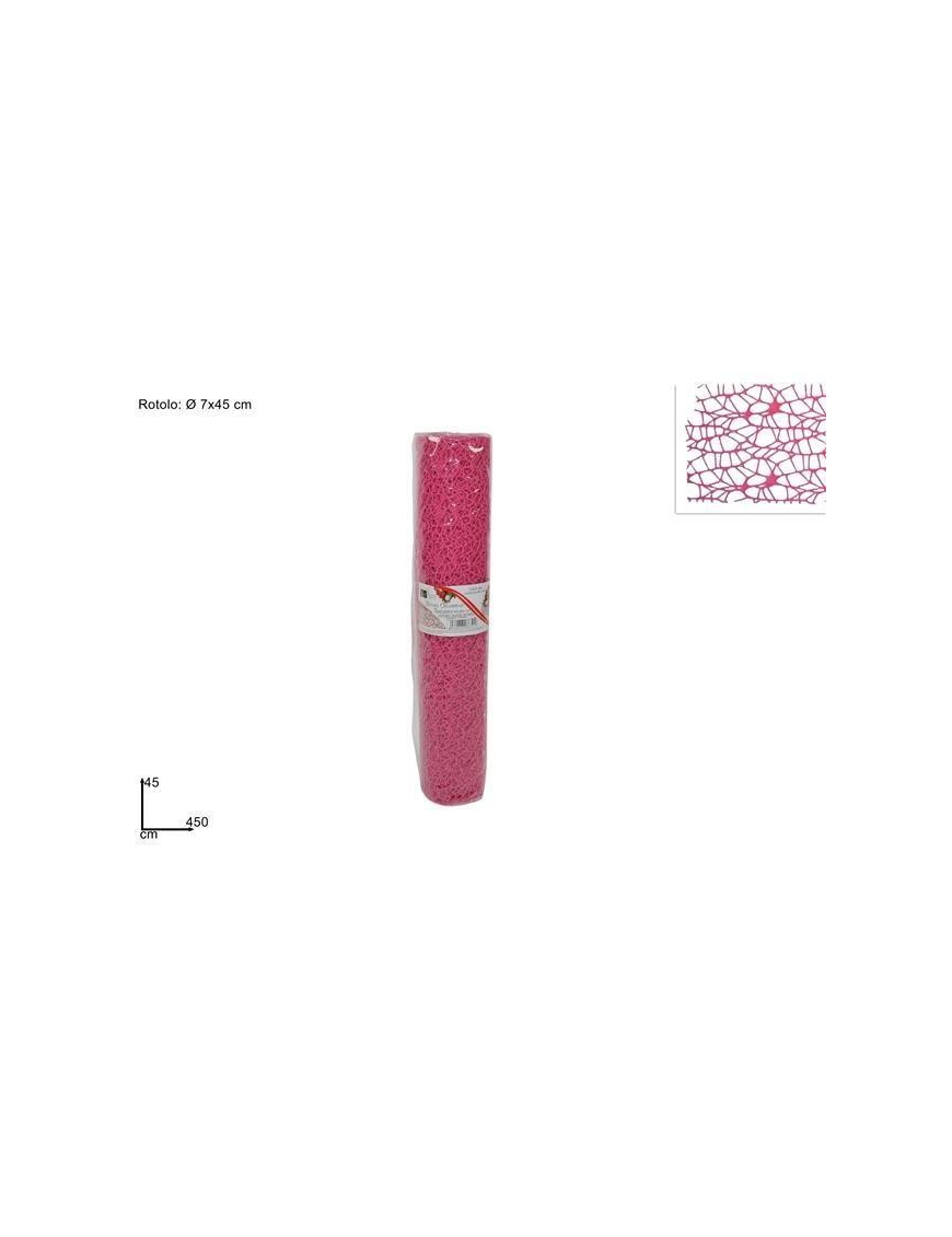 ROTOLO RETE 45 CENTIMETRI x4,5 METRI SPIDER FUXIA