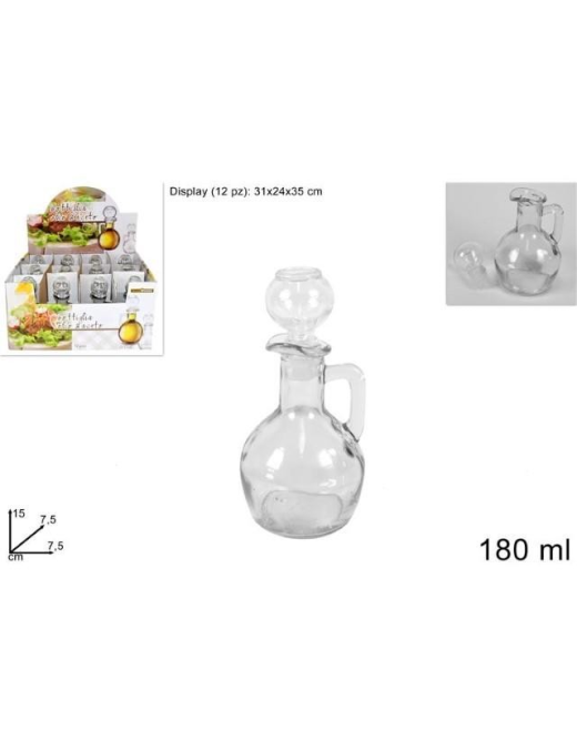 BOTTIGLIA OLIO/ACETO 180 MILLILITRI IN VETRO