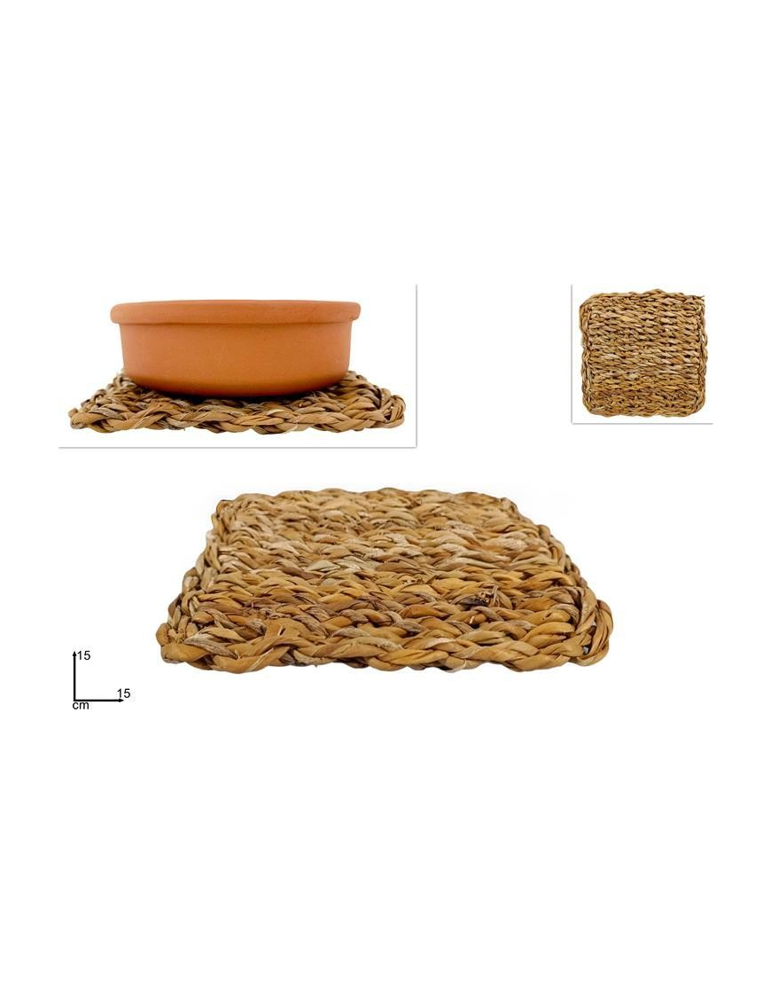 SQUARE WICKER TRIVET 15 CENTIMETERS
