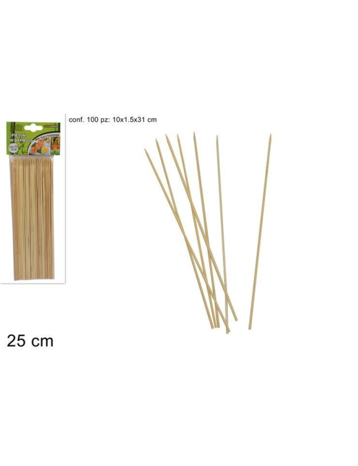 BAMBOO SKEWERS 25 CENTIMETERS 100 PIECES