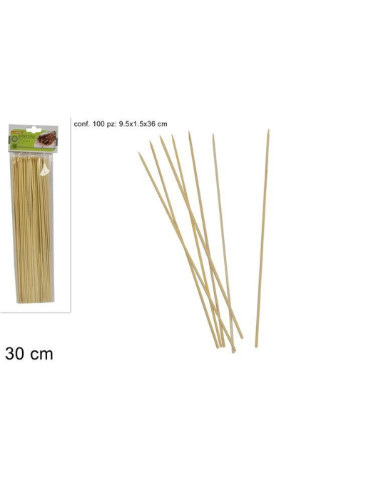 BAMBOO SKEWERS 30 CENTIMETERS 100 PIECES