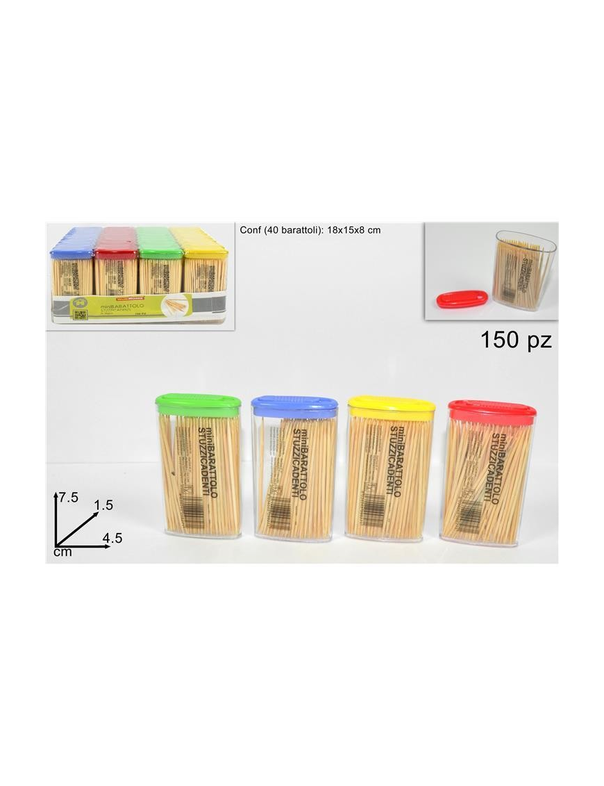 TOOTHPICKS WITH JAR OF 150 PIECES
