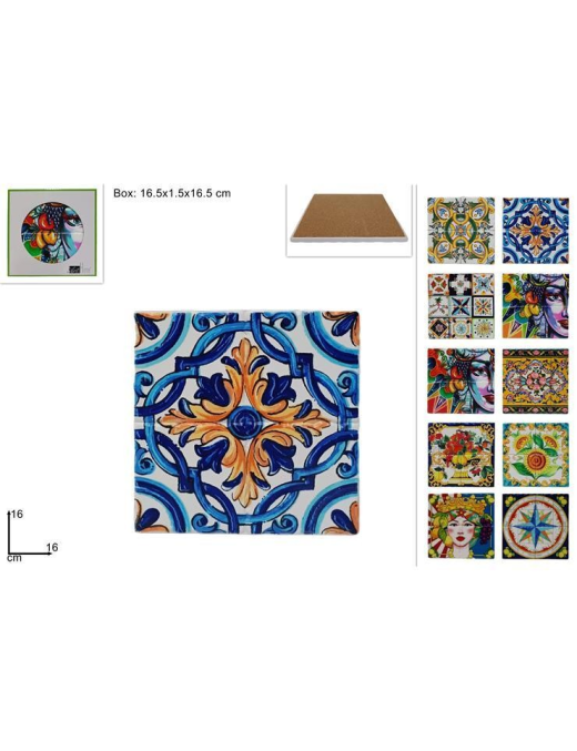 BASE SUGHERO SOTTOPENTOLA QUADRO 16 CENTIMETRI