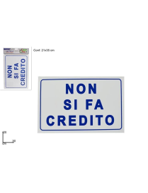 NO CREDIT SIGN
