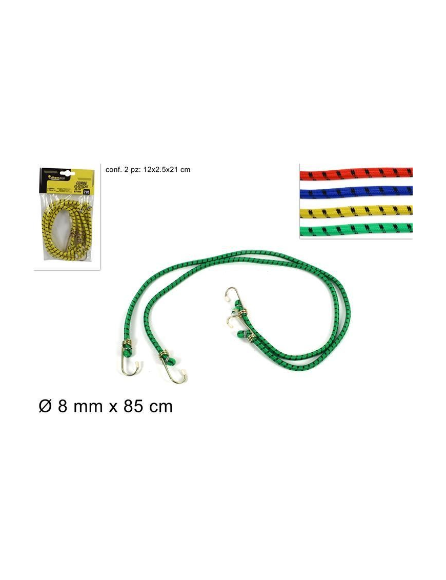 CORDE ELASTICHE 2 PEZZI 85 CENTIMETRI
