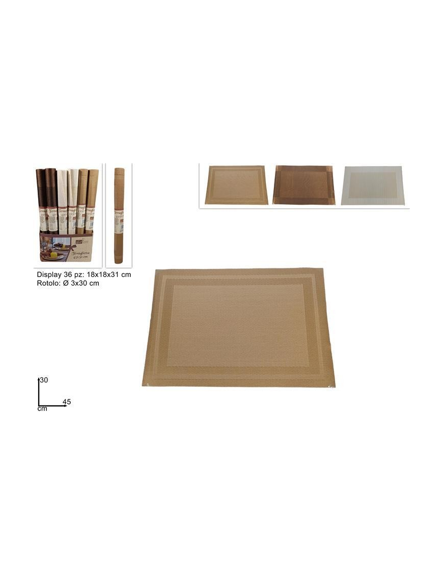 TOVAGLIETTA PVC 30x45 CENTIMETRI NATURAL
